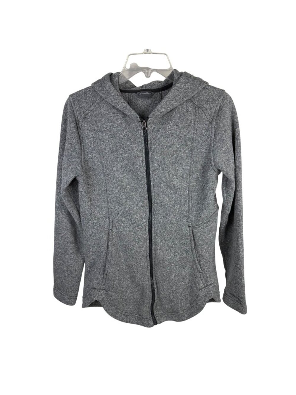 Eddie Bauer Women's Radiator Sweater Fleece Full-Zip Hooded Jacket Gray Size S - Picture 1 of 4